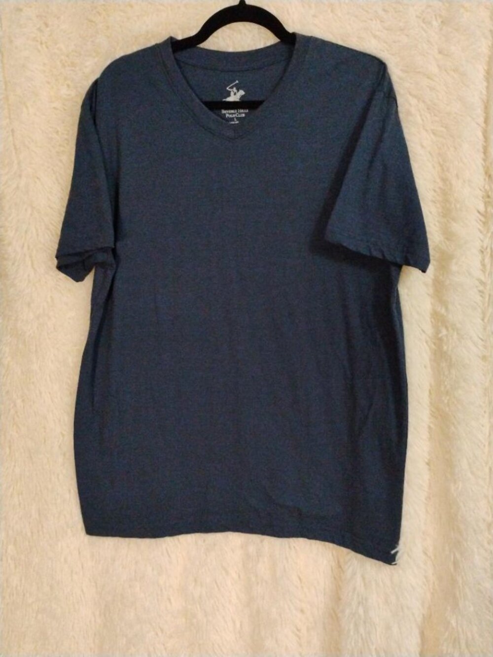 Beverly Hills Polo Club Men Blue Short Sleeve Polo Top Size L